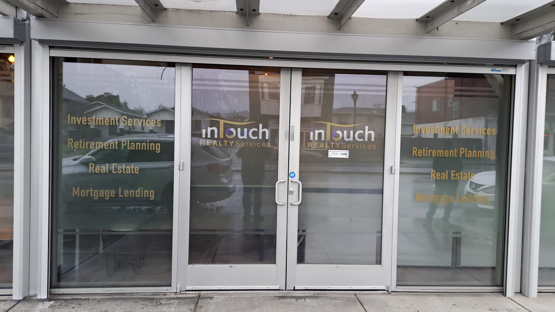 Exterior rolling security shutters installed at an Oakland, California commercial property