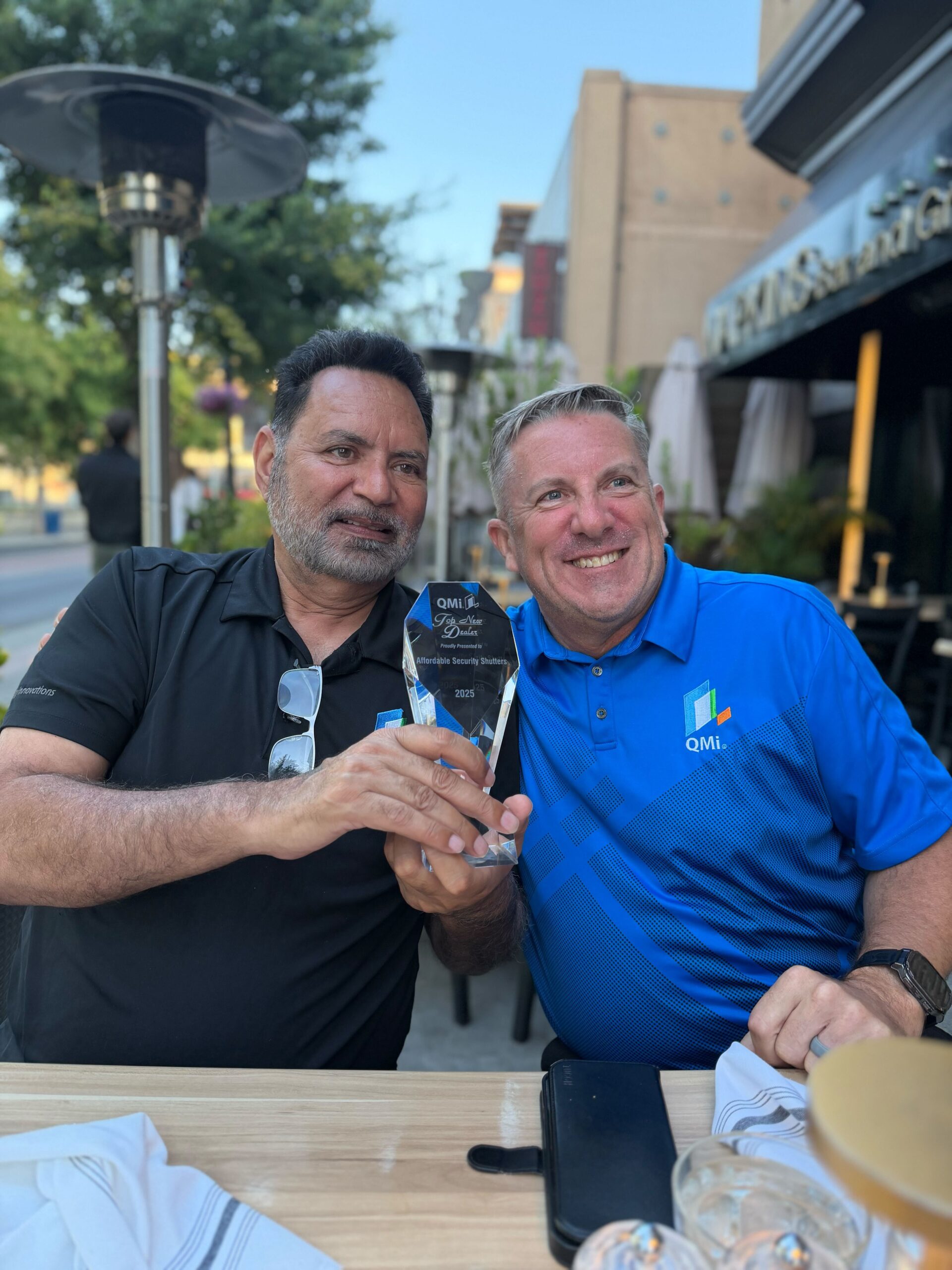 QMi Top New Dealer 2025 award presented to Affordable Security Shutters